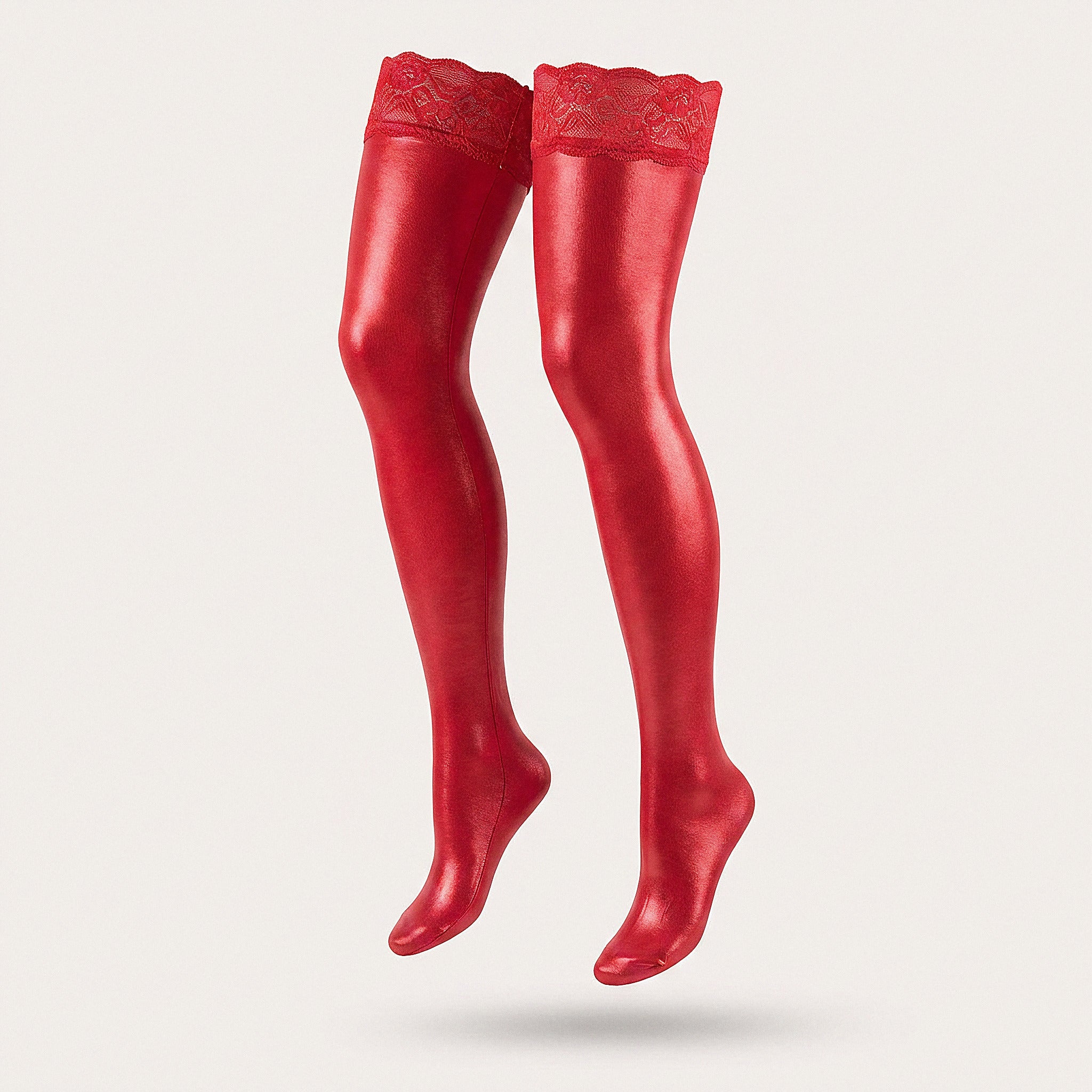 Iris metallic thigh-high stockings — product view