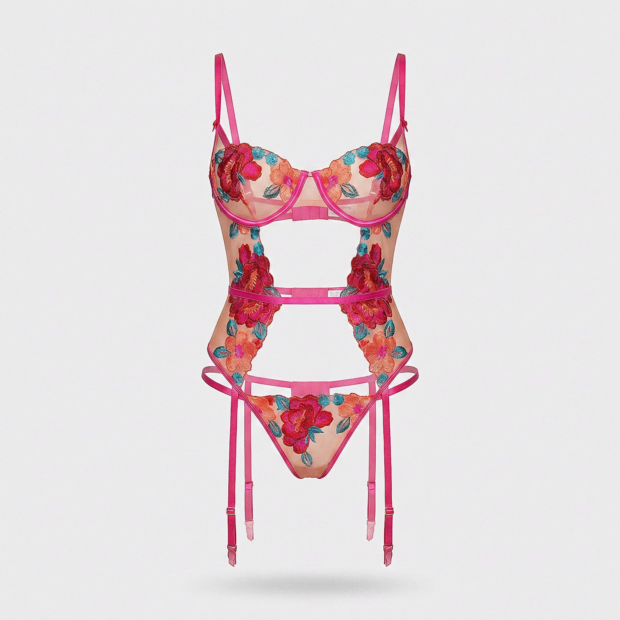 Solei floral lingerie set — product view