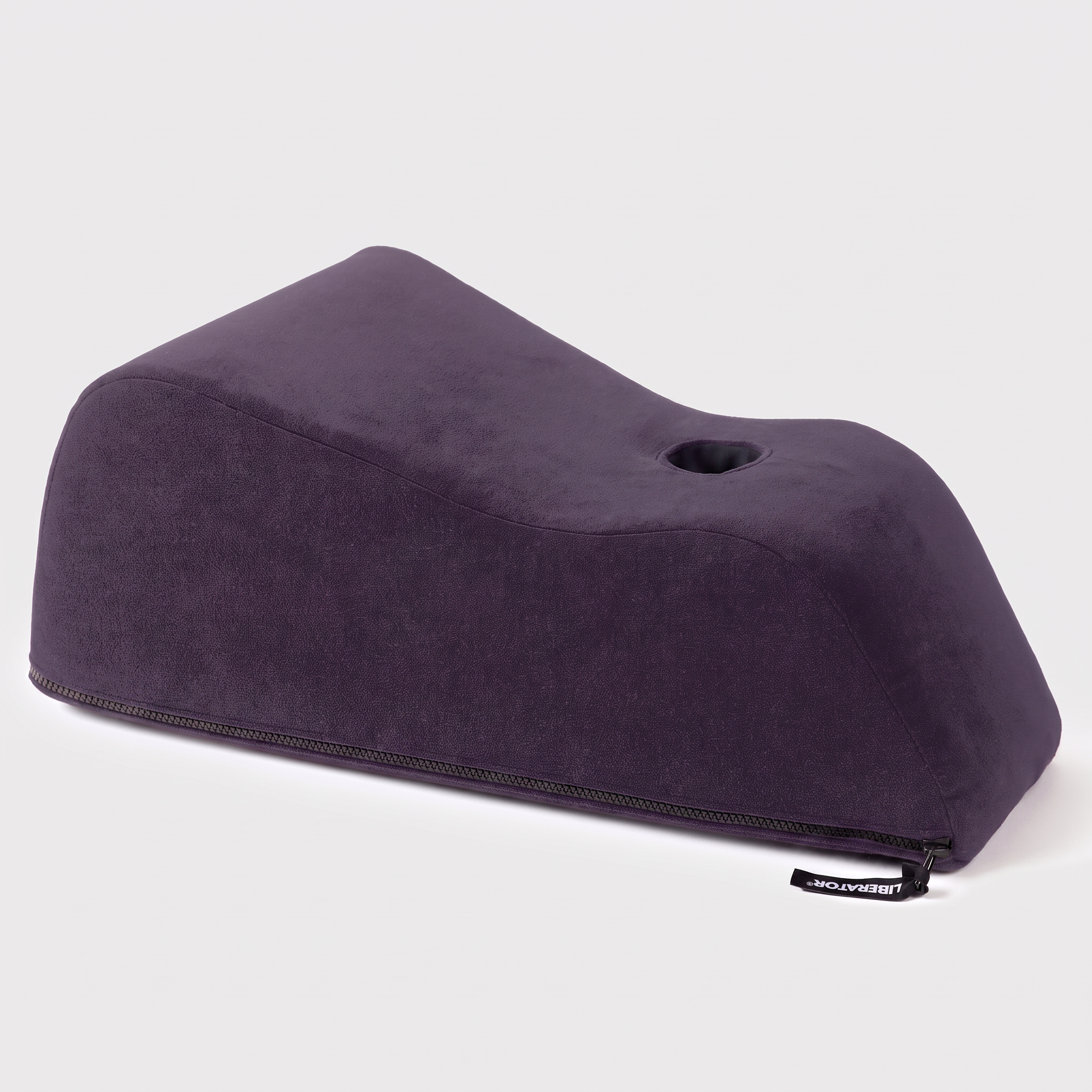 Wanda wand mount in purple velvet, product on white