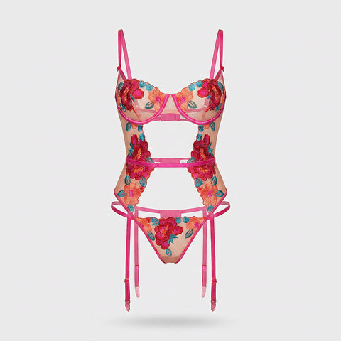 Solei floral lingerie set — product view