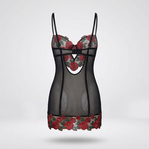 Bella lace-up babydoll — product view