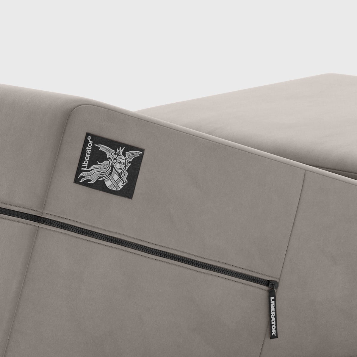 Wedge ramp combo sex pillow replacement covers in lush gray detail shot on white background