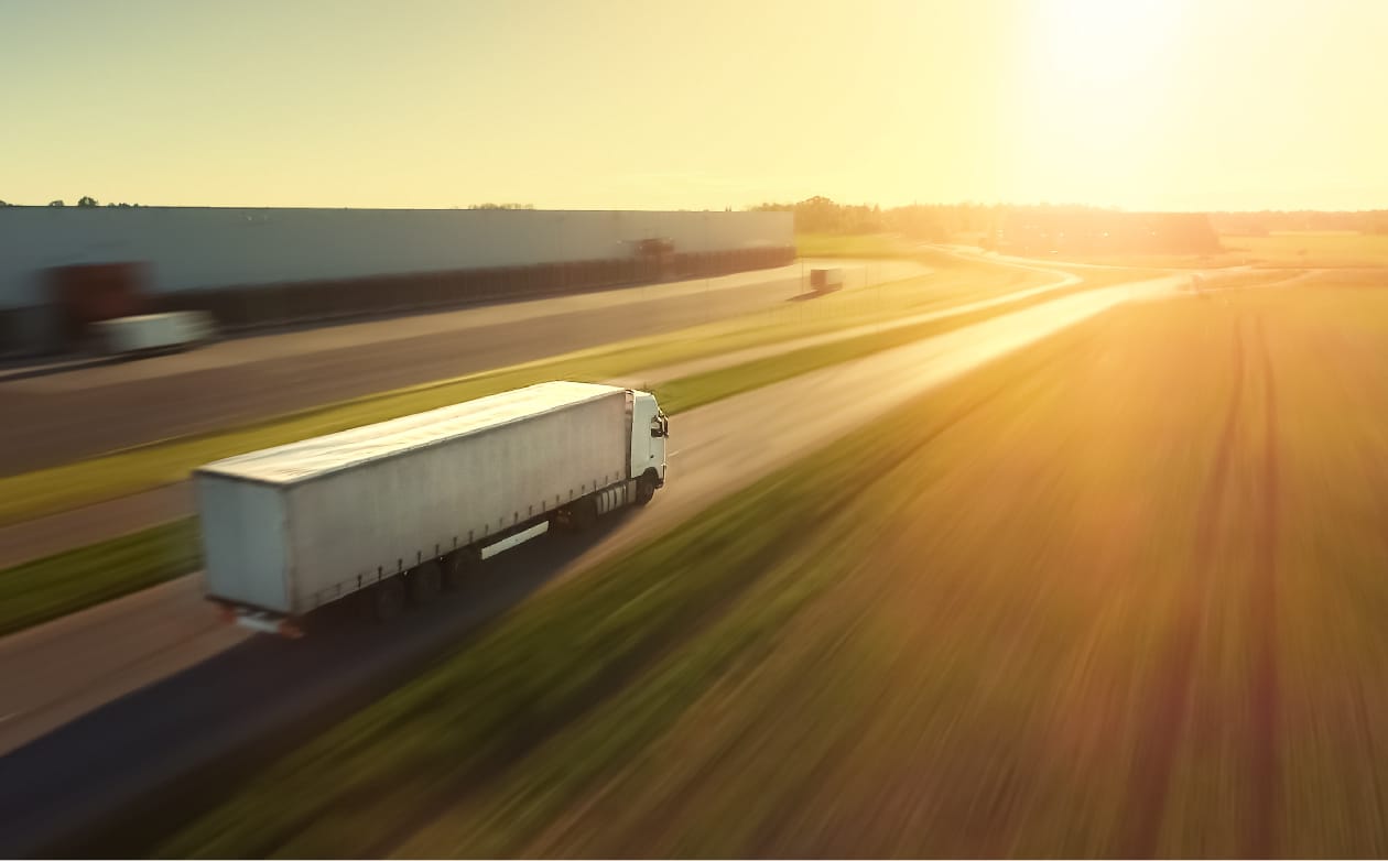 Freight Truck on Highway | Lower Fuel Consumption Means a Healthier Planet Freight Truck on Highway | Lower Fuel Consumption Means a Healthier Planet